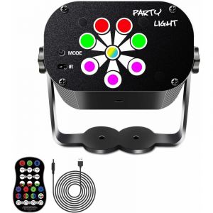 Projecteur LED UV Party Light Lampe USB RGB DJ Projecteur Lumière Disco Télécommande éclairage Rechargeable pour Lumiere Scene Jardin Salon Accueil
