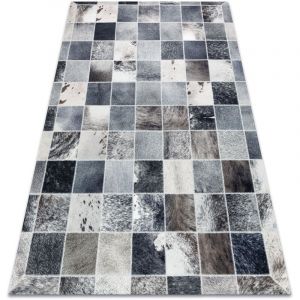 Tapis patchwork 21716 gris - Peau de vache grey 160x230 cm