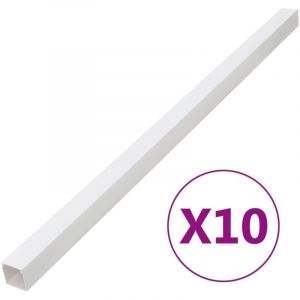 Goulotte de c&acirc;ble 150x50 mm 10 m PVC, Blanc, 155921