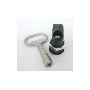 Serrure polyamide à clé triangle 7 pour fermeture coffret industriel série GISSEY