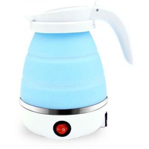 Trywise Bouilloire,Bouilloire Pliable, R&eacute;chaud De Camping Bouilloire Bouilloire En Silicone Pliable Voyage 0.6L-bleu