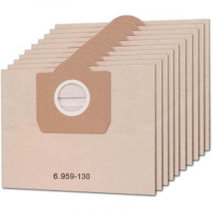 Lot de 10 sacs d'aspirateur compatibles avec K&auml;rcher A2604, A2204, A2254 - Rechange pour 6.959-130.0 - Sacs &agrave; poussi&egrave;re pour aspirateurs K&auml;rcher