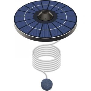 Pas Besoin de Brancher la Pompe à oxygène Flottante pour Bassin à Poissons extérieur Solaire
