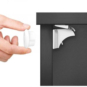 S&eacute;curit&eacute; B&eacute;b&eacute; Placard Bloque Porte (10 serrures + 2 Cl&eacute;s), S&eacute;curit&eacute; Enfant Tiroir Armoires Verrous Magn&eacute;tique Cabinet de s&eacute;curit&eacute; + Vid&eacute;o