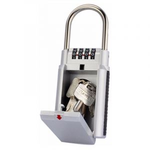 Andyou - Boite a Cadenas pour Clef, Boite à Clés à Code, Coffre Combinaison de Stockage, Rangement Sécurisé - Argent