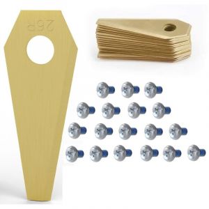 18pcs Lames de Rechange pour Bosch Titane Accessoires pour Tondeuses Robot+ 18Pcs Vis, Lame de Rechange pour Robot Tondeuse Lame Compatible avec