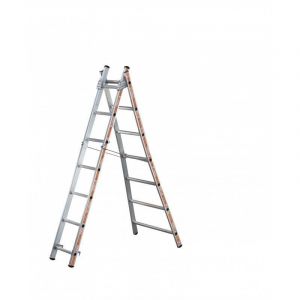 [JAMAIS UTILISE] Echelle Escabeau Transformable Aluminium TUBESCA Pronor 2 Plans 2x10 Marches Hauteur d'Acc&egrave;s 5,82m - 01252010