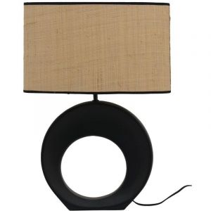 SEYNAVE Lampe Anori, c&eacute;ramique, noir, H.60 cm, E27, SEYNAVE