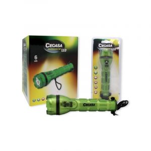 Cegasa - torche professionnelle de 3 led - résistante aux chocs et étanche ip44 - alimentée par 2 aa piles lr6 (non incluses)