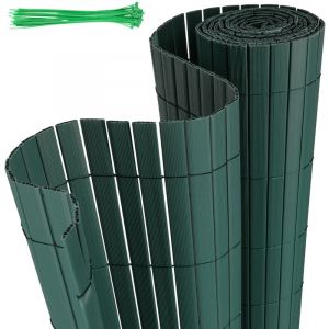 Wolketon Canisse PVC pour jardin balcon terrasse, Balcon cl&ocirc;ture brise-vent, Stores Balcon, Brise vue 500x120cm, Vert