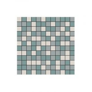 Mosa&iuml;que de gr&egrave;s c&eacute;rame QUADROCOLOR COMBI - Mosa&iuml;que 2,5x2,5 cm B198 Bleu-vert, greige et bleu-gris - bo&icirc;te de 2 m2 - Mosa&iuml;que 2,5x2,5 cm B198 Bleu-v