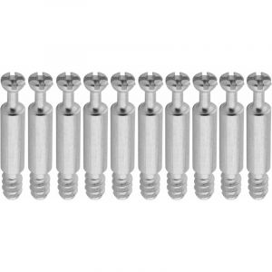 Cyclingcolors - 10x goujon ferrure raccord d'assemblage lisse rastex panneau meuble acier brut, 8x34mm