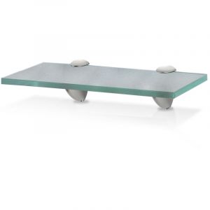 TolleTour Panneau d'&eacute;tag&egrave;re Tablette Murale &eacute;tag&egrave;re en verre Meuble de rangement Verre Satin&eacute;e 30 x 10 cm