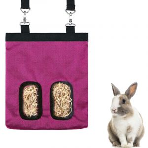Sac &agrave; foin pour lapins et cochons d'Inde, mangeoire &agrave; foin en tissu pour lapins et cochons d'Inde, sac de rangement pour mangeoire