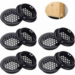 Ontway - Grille de Ventilation inox Ronde Grille ventilation inoxydable Grille de Ventilation Inox Ronde 10 Pièces Grille d'aération Noir pour