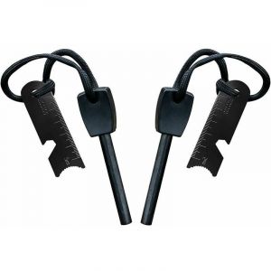 Pierre &agrave; Feu de Survie,Allume Feu avec Grattoir, Waterproof, 10,000 Etincels &agrave; 3,000 Degr&eacute;s, Barre 8 mm, Fire Steel en Magnesium - Fire