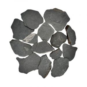 PACK 200kg Paillage Minéral Paillettes Ardoise Noire Ø 30/80 mm (8 Sacs x 25kg) - Livraison STANDARD