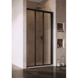 Supernova - Porte de douche Slim en trois partie ASDP3-120, 117-121 cm, noir/verre transparent 00VG03R2Z1 - Ravak