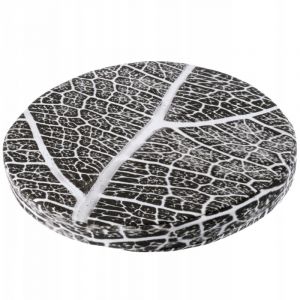 Coussin de chaise - Rond - Diam&egrave;tre 40 cm - En mousse - Pour chaise, cuisine, jardin - Avec housse lavable - Gris - Kadax