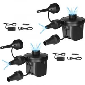 Pompe &agrave; Air &Eacute;lectrique pour Piscines. Gonfleur - D&eacute;gonfleur de Matelas Portable. Gonfleur pour Matelas, Flotteurs, Emballage sous Vide, avec 3 Buses.