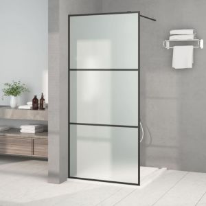 Design In - Paroi de douche Écran de douche Paroi fixe Noir 90x195 cm Verre esg dépoli CVW81964