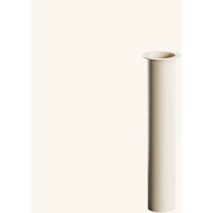 Pied plan de travail colonne RAPHAEL en acier tube Rond droit large Cr&egrave;me H 90 x l 16 cm