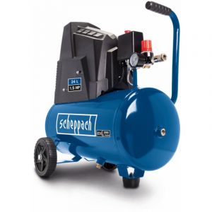 [JAMAIS UTILISÉ] Scheppach Compresseur à air HC30ox – 1100 W – Admission d'air 200 l/min – Cuve 24 l – 8 bar – Sans huile & longue durée de vie –