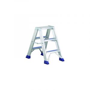 Matis&egrave;re - Escabeau double 2x3 marches - Hauteur max. de travail 2.60m - Longueur pli&eacute;e 0,69m - SVE-SPUNTOS13