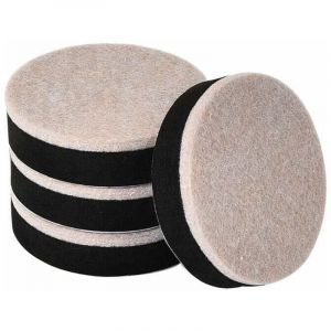 Rehausseurs de meubles Pieds de table 4 pièces Diamètre : 63,5 mm Hauteur : 16,5 mm Les rehausseurs de lit sont empilables pour plus de hauteur