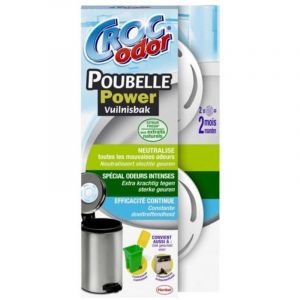 D&eacute;sodorisant pour poubelle - Fra&icirc;cheur citron - 2 pi&egrave;ces - Croc Odor