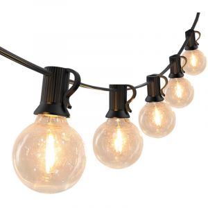 Guirlande lumineuse d'extérieur 30 mètres, G40, éclairage extérieur de jardin, convient pour cour, jardin, balcon