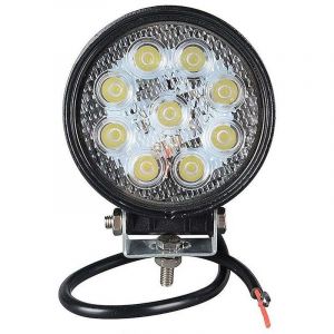 Phare de Travail LED Tracteur 10cm 4'' 27W avec Aimant&eacute; Base Magn&eacute;tique Projecteur LED 12V 24V IP67 Etanche Feux Antibrouillard LED Inondation pour
