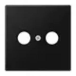 Jung Couvercle pour prises d'antenne 1gang, thermoplastique laqu&eacute;, s&eacute;rie LS, noir graphite mat LS 990 TV SWM