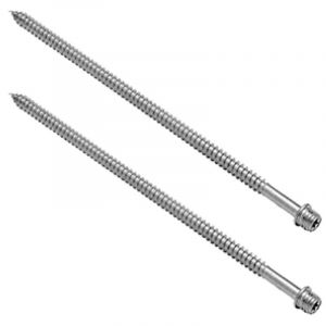 Zambelli - Goupille à visser pour collier de tuyau de descente galvanisé 80mm /M10 Argent fixation stable, acier galvanisé, haute protection contre