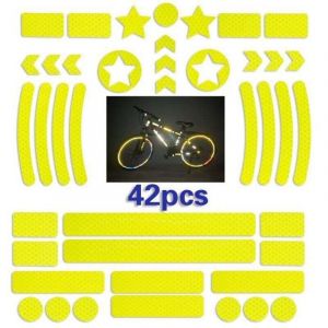 [JAMAIS UTILIS&Eacute;]42 Pi&egrave;ces Sticker reflechissant Casque Velo,Bande reflechissante Velo autocollante,Autocollants R&eacute;fl&eacute;chissants pour V&eacute;los,Sticker