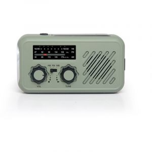 Radio Portable Urgence, FM/AM Radio de Secours avec Rechargement du Solaire Radios Dynamo à Manivelle avec Lampe de Poche Lampe Lecture LED 2000mAh