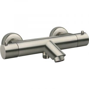 Paini France - Mitigeur bain/douche thermostatique mura pvd Gris Acier Bross&eacute;