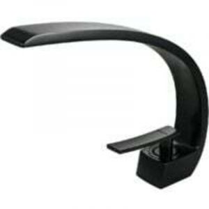 Robinet d'&eacute;vier de salle de bain en chrome avec tuyau d'alimentation, robinet de lavabo monotrou &agrave; conception unique, mitigeur de lavabo（noir）