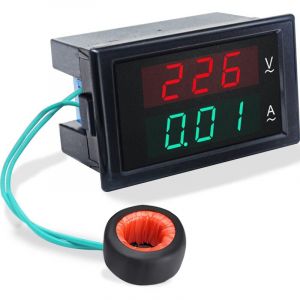 Voltm&egrave;tre Amp&egrave;rem&egrave;tre Num&eacute;rique AC 80 300V 0 100A Tension Courant Metre Volt Amp Afficheur Voltm&egrave;tre Amp&eacute;rage Multim&egrave;tre 2 en 1 avec Transformateur