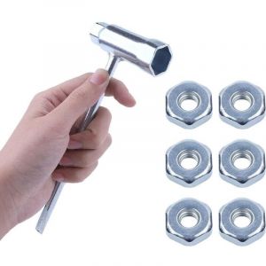 Cl&eacute; &agrave; Tron&ccedil;onneuse avec 6 Noix pour Stihl 017 018 MS170 MS180 019 020 021 023 MS230 MS250 024 025 026 028 034 MS270 et Plus, 13 &times; 19mm Tournevis