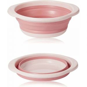 ZVD-bassine Retractable, bassine Pliable, Bol &agrave; Vaisselle Rond Pliable Moyen Multifonctionnel, Bol Pliable Portable Peu encombrant pour Laver Les