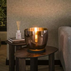 Lampe de salon moderne avec vasque en verre cuivré 27 cm niagara