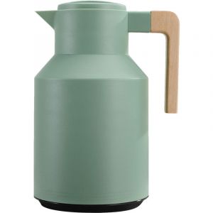 1L Carafe &agrave; caf&eacute; thermique Carafe thermique &agrave; double paroi Thermos Pot avec manche en bois Bouilloire &agrave; eau Flacon isotherme Carafe &agrave; th&eacute; Maintien au