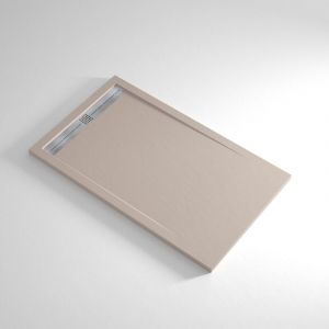 Receveur de douche Resine COUNT Sable - 70x180 cm - Grille + Valve OFFERTE