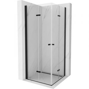 Mexen - Cabine de douche pliante Lima Duo 70 x 70 cm, transparente, noire - 856-070-070-70-00-02