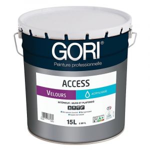 Gori - Peinture acrylique murs et plafonds access velours, blanc bidon de 15 litres