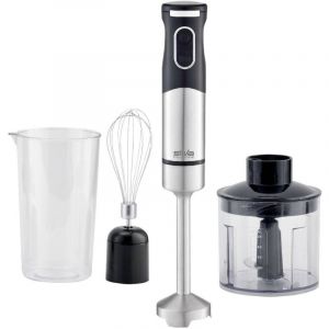 Silva Homeline SMS 6502 Mixeur plongeant 700 W avec verre doseur, avec embout h&acirc;choir, fouet acier inoxydable, noir A786393