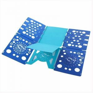 Planche à Plier Le Linge - Pli Linge plieur de Linge Enfant Adulte Vetement Chemise t-Shirt Tee Shirts 58 x 68 cm (Bleu&Bleu),