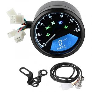 Universel Moto lcd Affichage Num&eacute;rique Compteur De Vitesse Odom&egrave;tre Tachym&egrave;tre Jauge De Compteur De Carburant