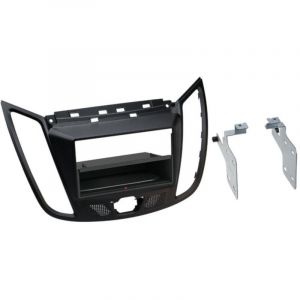 Facade autoradio 2DIN compatible avec Ford Kuga ap13 Avec vide poche Induction Qi Noir mat